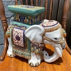 象陶器置物　フラワースタンド　花台　鉢置きの画像