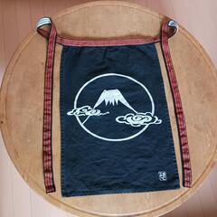【  酒屋風  和風  エプロン  】 帆前掛け　富士山　　前掛...