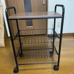 ワゴンラック 移動式　家具 ダイニングセットの画像
