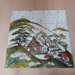 珍品 ❗　( ろうけつ染め )　大判風呂敷　タペストリー　　風呂敷 壁掛けの画像