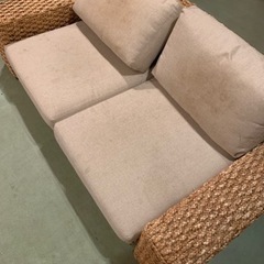 バリ風アジアンソファー 家具 ソファ 2人掛けソファの画像