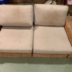 バリ風アジアンソファー 家具 ソファ 2人掛けソファの画像