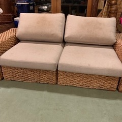 バリ風アジアンソファー 家具 ソファ 2人掛けソファの画像