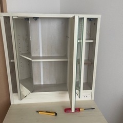 7/28に処分　不二貿易 ドレッサー 三面鏡 スツール付 一関の画像