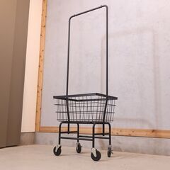 anthem(アンセム) カートハンガーです。アメリカや欧米のランドリーカートをイメージしてデザインされたキャスター付のハンガーラック。インダストリアルモダンなど男前インテリアに！の画像