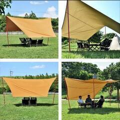 新品同様 fieldoor タープ テント 440 x 470cm  ヘキサタープ T/C ポリコットン Mサイズ 4 - 6人用の画像