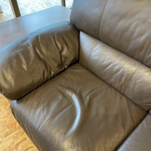 【商談中】レザーソファ ブラウン系　家具 ソファ 3人掛けソファ