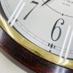 【レガストック川崎本店】掛け時計 マグ mag W-534 ケヤキ BR ブラウン 連続秒針の画像