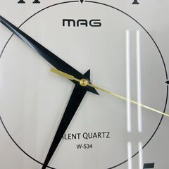 【レガストック川崎本店】掛け時計 マグ mag W-534 ケヤキ BR ブラウン 連続秒針の画像
