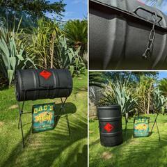 バーベキュー コンロ グリル 燻製 スモーカー ドラム缶 BBQコンロ 焚き火 #キャンプ #インダストリアル #スモークチキン 生活雑貨 調理器具の画像