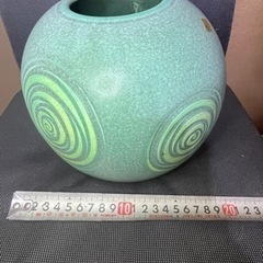 清水焼　花瓶　青銅色の画像