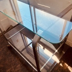 アンティーク　ガラステーブル