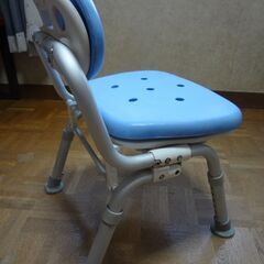 介護用 風呂椅子 ブルー　折り畳み式の画像