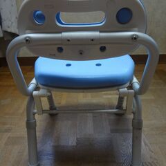 介護用 風呂椅子 ブルー　折り畳み式の画像