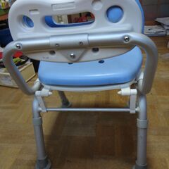 介護用 風呂椅子 ブルー　折り畳み式の画像