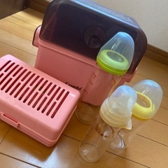  電子レンジ除菌＆保存ケース 哺乳瓶付き