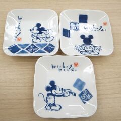 59/607 三郷陶器　ミッキープレート3枚セット【モノ市場知立店】