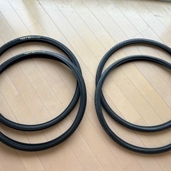 自転車のタイヤ4本　700cのサイズ