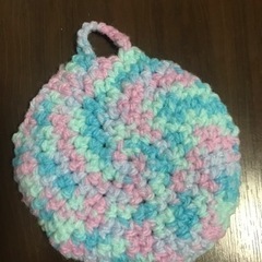 アクリルたわし　丸　マーブルの画像