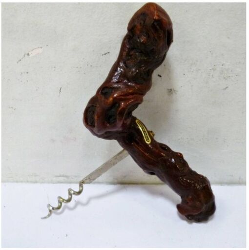 当時もの　フランス製　ワインオープナー　天然木　栓抜き ボトルオープナー コークスクリュー 木製 　おしゃれ　MADE IN FRANCE