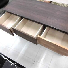 ローチェスト 3段 幅120×奥行43×高さ76cm ニトリ ランダム 120LC ダークブラウン タンス 箪笥 衣類収納 収納家具 NITORI 苫小牧西店の画像