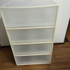 無印良品4段プラスチックチェスト ②家具 収納家具
