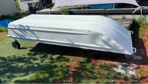 免許不要艇　スティールパント　10フィート　2馬力ボート　ドーリー付き　stessl