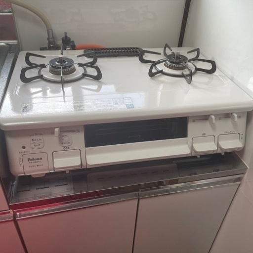 美品　パロマ　ガス台　LPガス　白