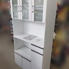 ニトリ 食器棚 レンジボード 幅90cm×高さ180cm×奥行4...