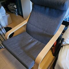 【お譲り先決定】IKEA POANG ポエング　アームチェア　グレー
