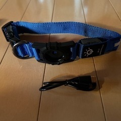 新品　犬用首輪　光る首輪　Mサイズ　ブルーの画像