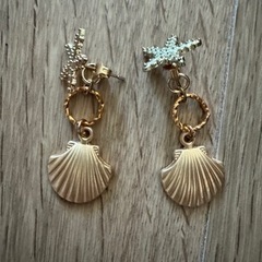 【あげます】ヒトデと貝のピアス