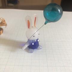 ウサギ　ラビット　ガラス細工　工芸品　オブジェ　飾り物　インテリアの画像
