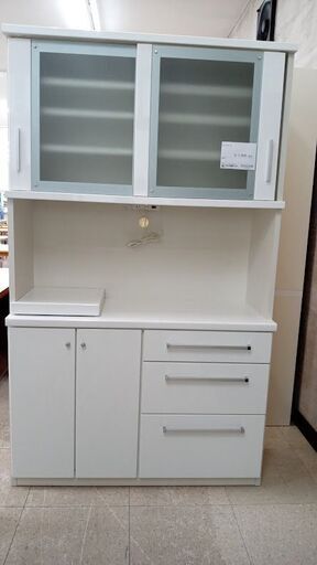 ★ジモティ割あり★ 株式会社松田家具 レンジボード 白 H197×D45×W118 クリーニング済み TJ7213