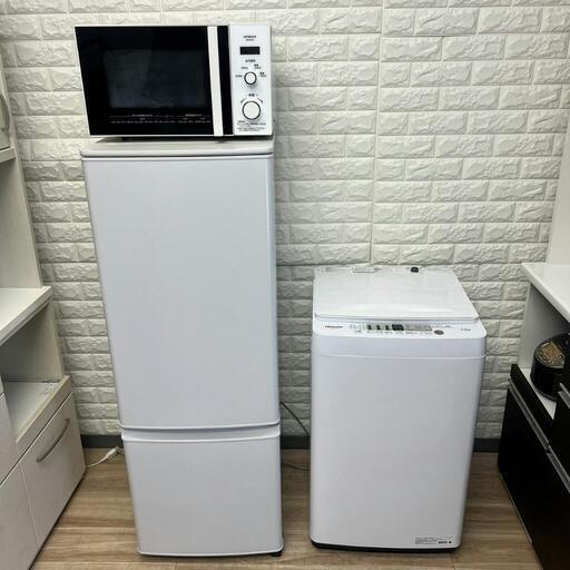 ご成約済み配送設置0円で✌冷蔵庫\u0026洗濯機分解洗浄済み✨✨電子レンジ❗❗３点セット❗❗