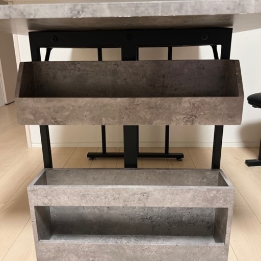 家具  ダイニングテーブル　伸縮式　大理石風