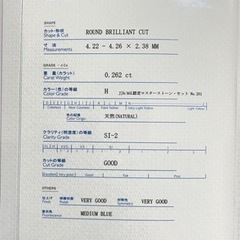 ガーネット内包 天然ダイヤモンド 0.26ct 宝石の内部世界の画像