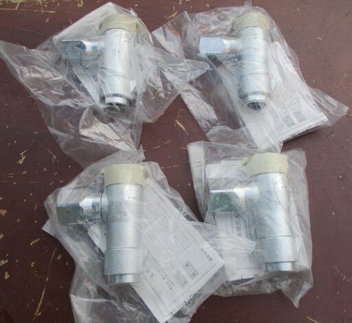 ☆光陽産業 LPガス用 10A 1/2 UI・ULガス栓 フレキ直接続◆プッシュインパクト型・4個セット