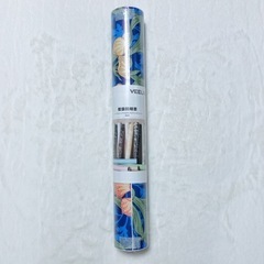 【新品未使用】壁紙 シール 剥がせる リメイクシート 防水 45 900 リフォーム　花柄 青の画像