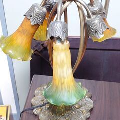 アンティーク リリーランプ　一部欠損品