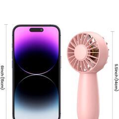 【6-305】TOPK 手持ち扇風機 パーソナルポータブルミニハンドファン 充電式バッテリー付の画像