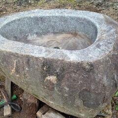 水鉢 石臼 蹲 つくばい ガーデニング 風流 メダカ鉢 金魚鉢 園芸