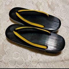 ゲタ　げた　下駄　草履　ぞうり　ブラック
