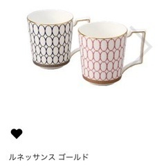 新品未使用★WEDGWOOD(ウェッジウッド)ルネッサンス ゴールド ペアマグ (ピンク・ブルー)の画像