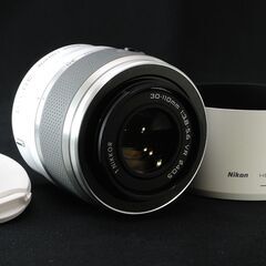 本日のみ値下げ 美品　NIKON　 1NIKKOR 30-110mm F3.8-5.6 VR /ホワイト/純正フード付きの画像