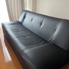 【美品】ソファ 3人掛け　ソファベッド　収納付