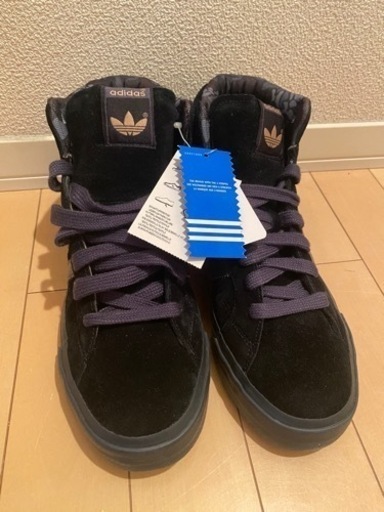 adidas アディダス ハイカットスニーカー/US8.5/BLK/スウェード/664688