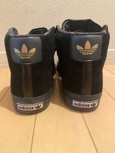 adidas アディダス　ハイカットスニーカー/US8.5/BLK/スウェード/664688/柄/26.5