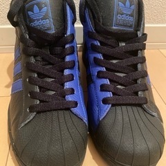 ADIDAS アディダス　プロモデル PRO MODEL　反転カラー　黒青 26.0の画像
