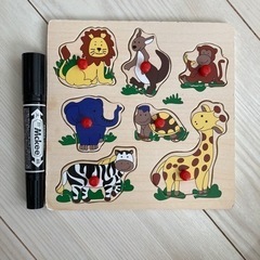 木製パズル　幼児　動物